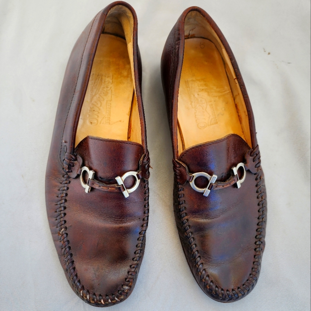 Brown Salvatore ferragamo shose